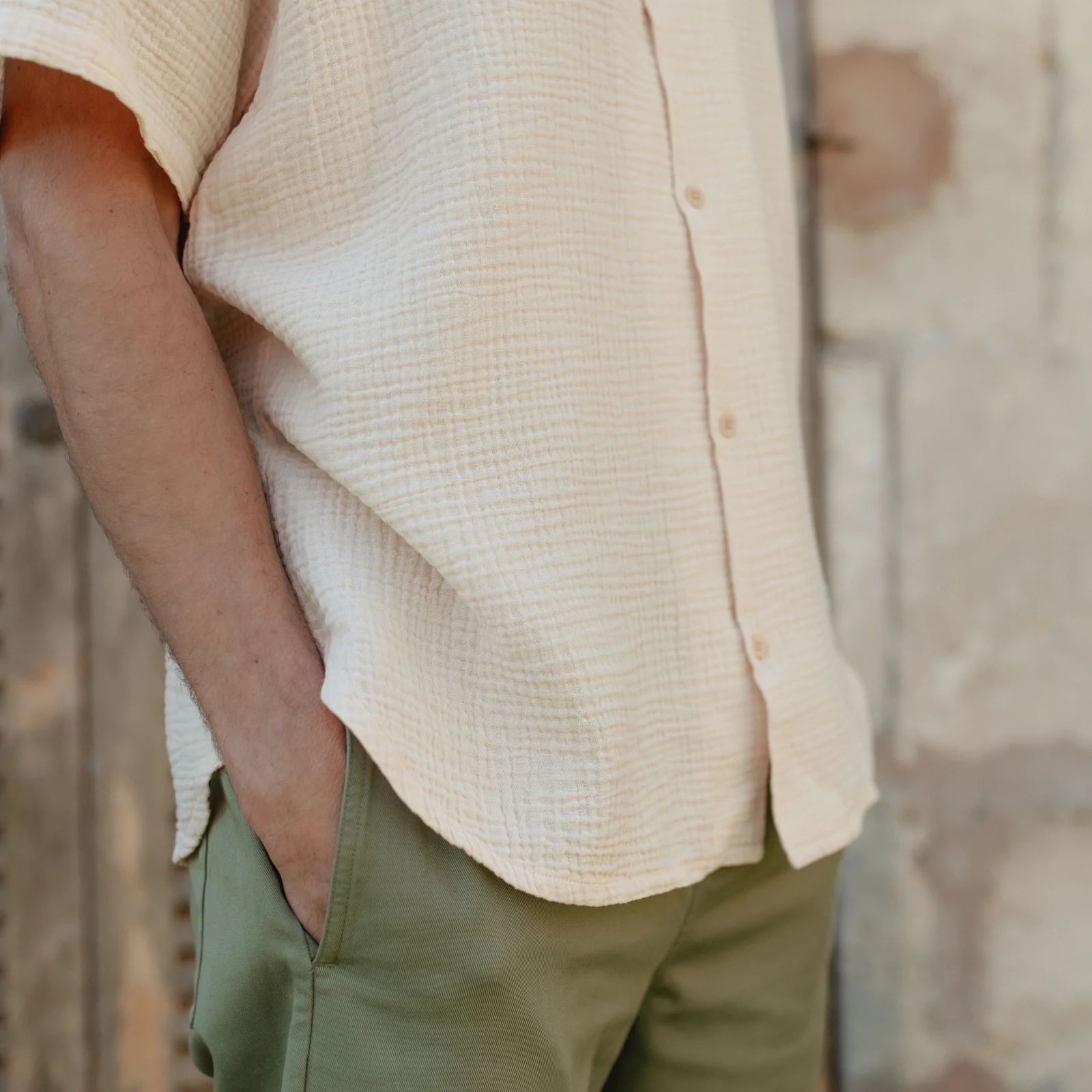 Herren Musselin Kurzarm Hemd Lars - Image 14