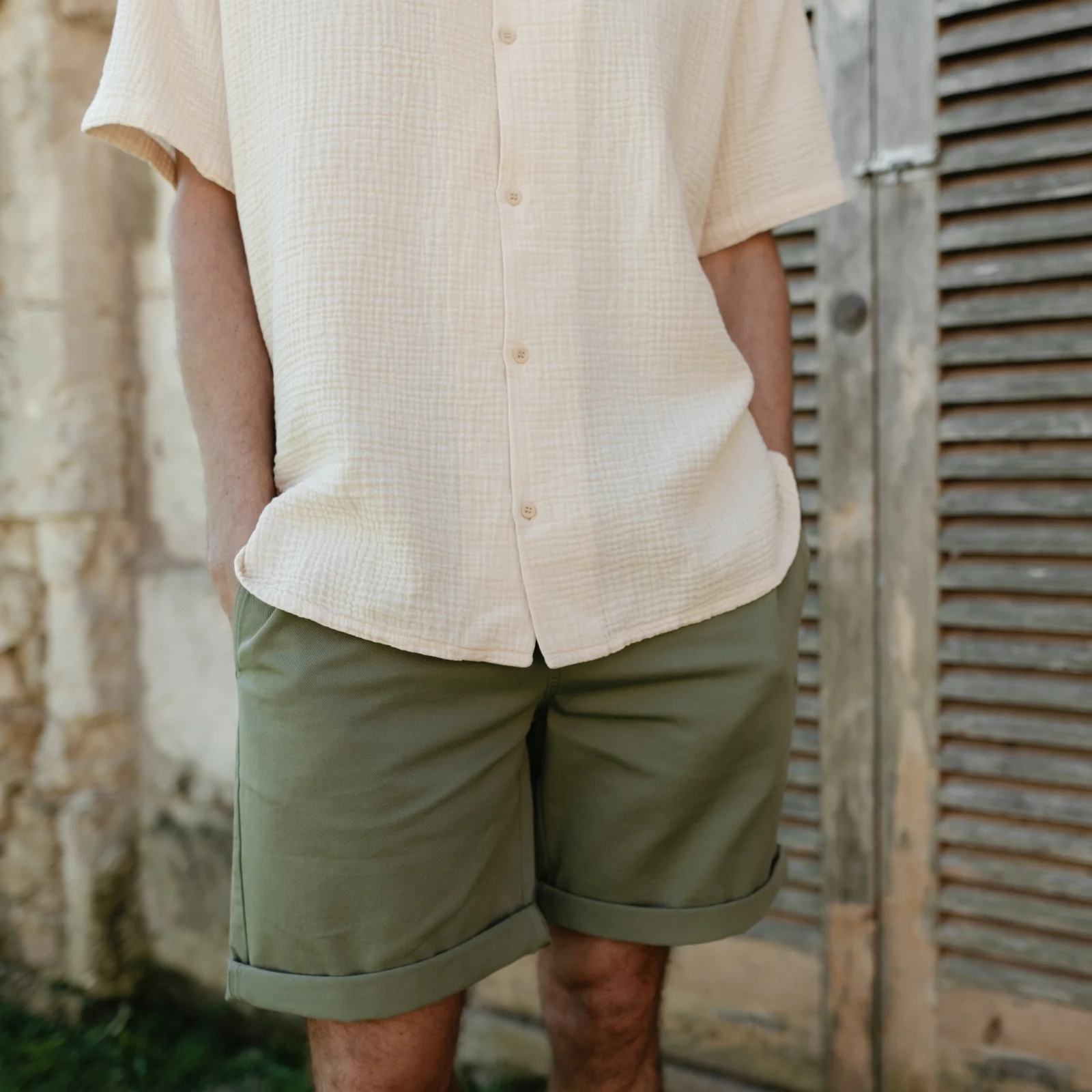 Herren Musselin Kurzarm Hemd Lars - Image 17