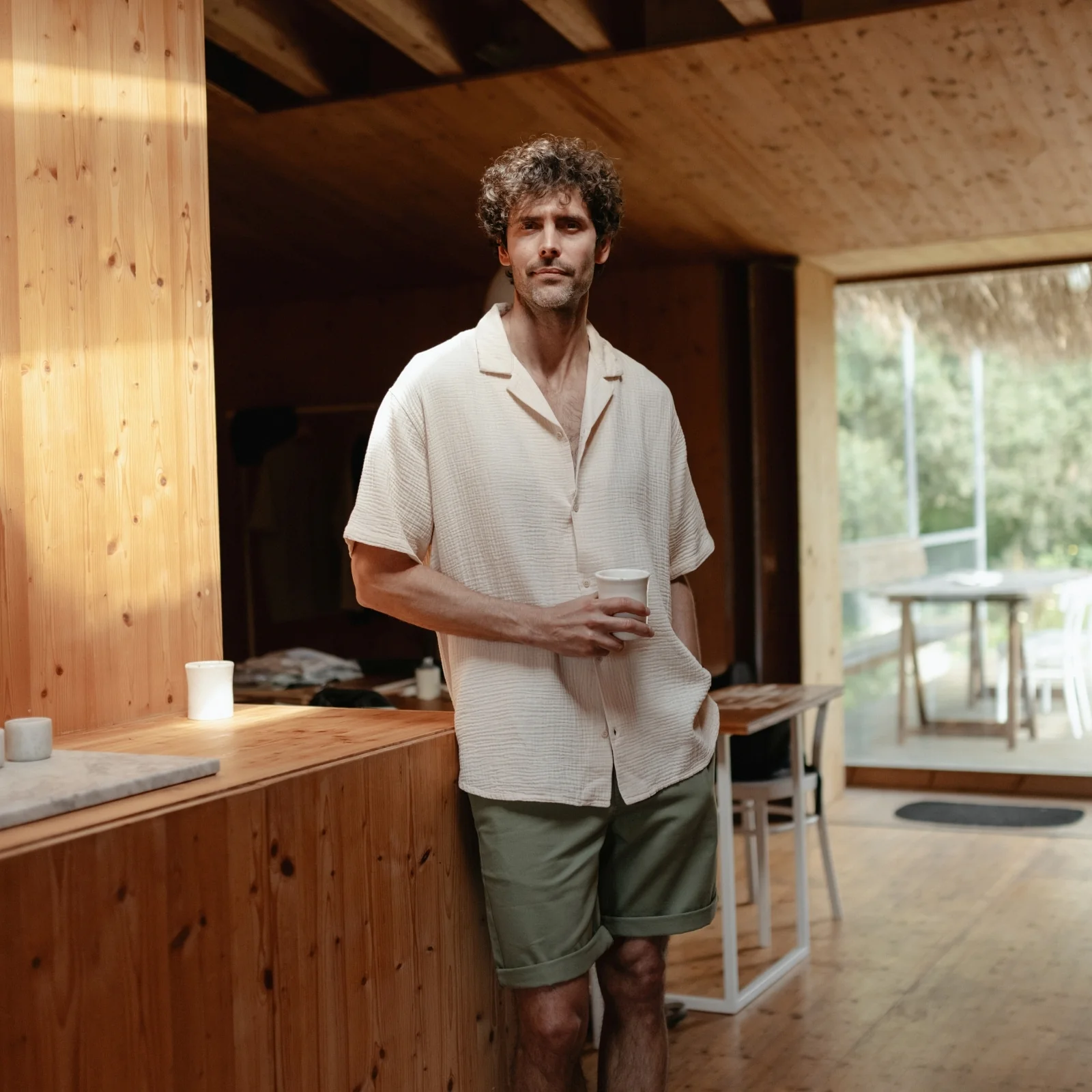 Herren Musselin Kurzarm Hemd Lars - Image 23