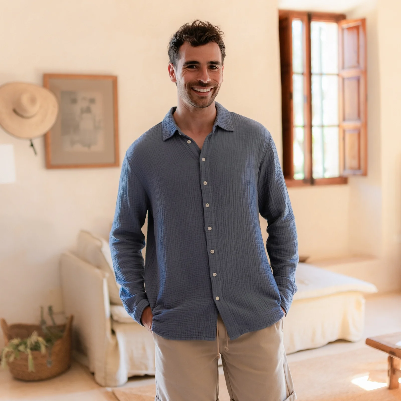 Herren Musselin Hemd Lias - Image 12
