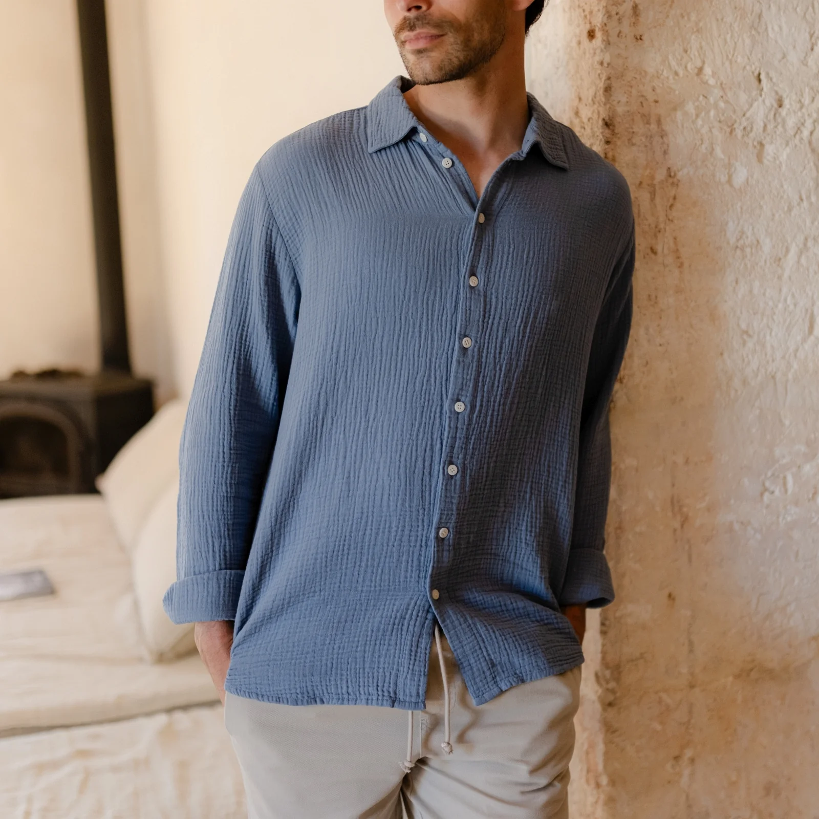 Herren Musselin Hemd Lias - Image 13