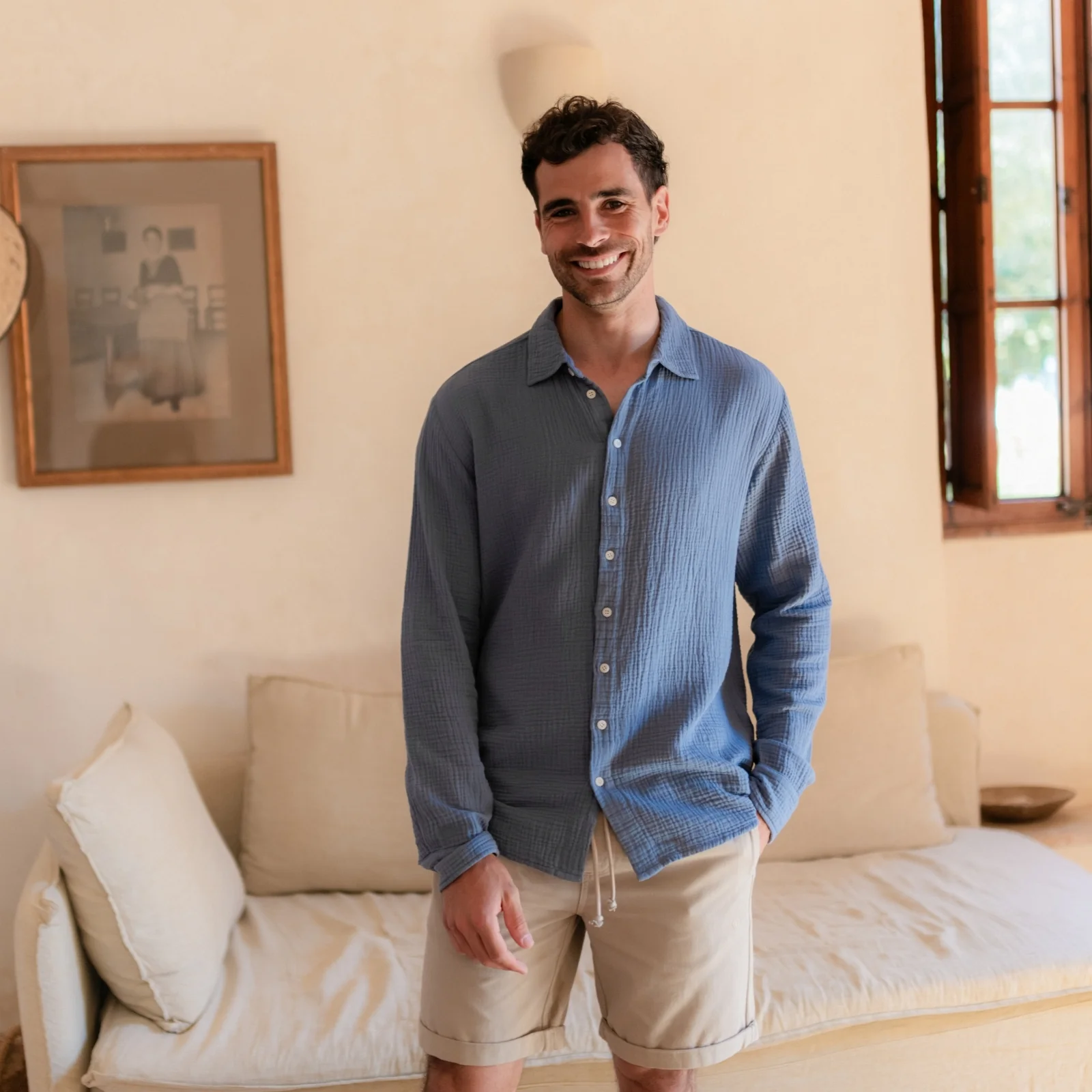 Herren Musselin Hemd Lias - Image 14