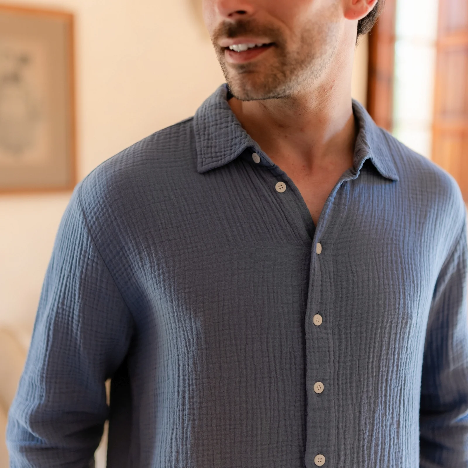 Herren Musselin Hemd Lias - Image 5