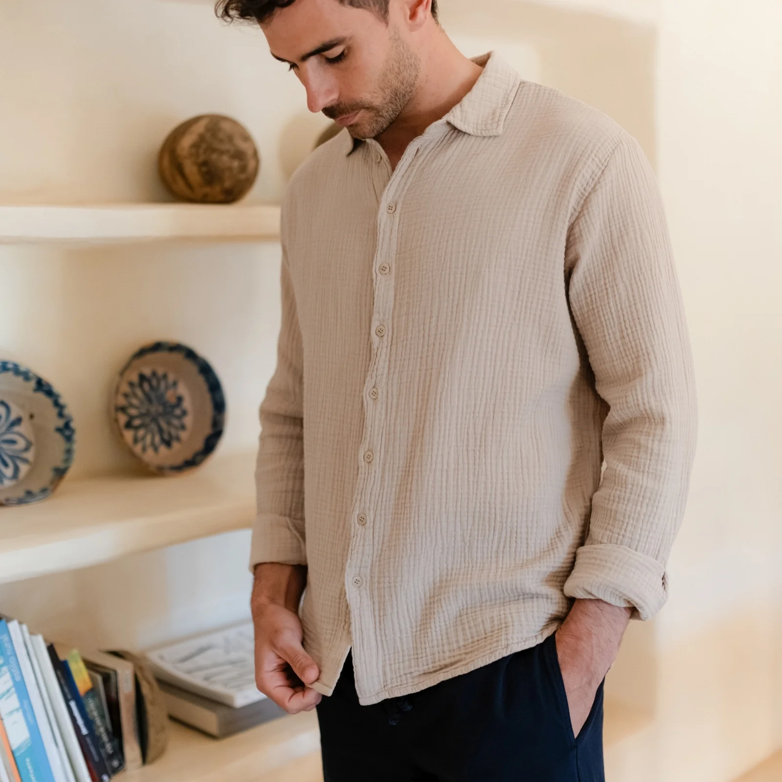 Herren Musselin Hemd Lias - Image 11