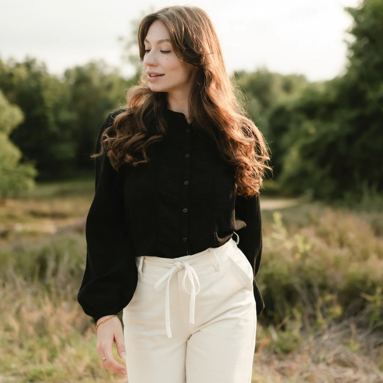 Musselin Bluse Emi Langarm - Image 22
