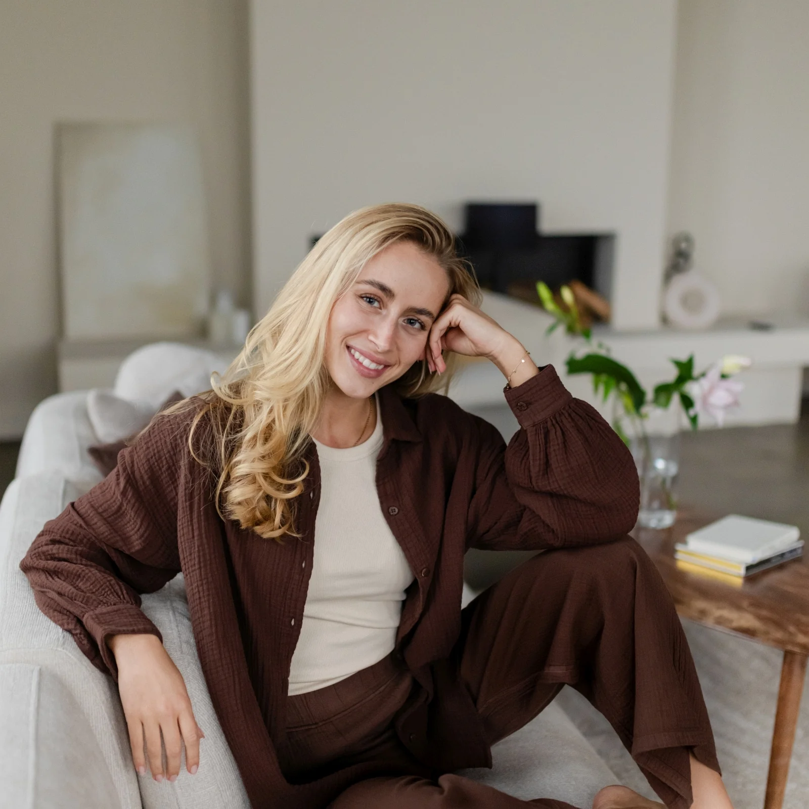 Oversize Musselin Bluse Falla - Image 10