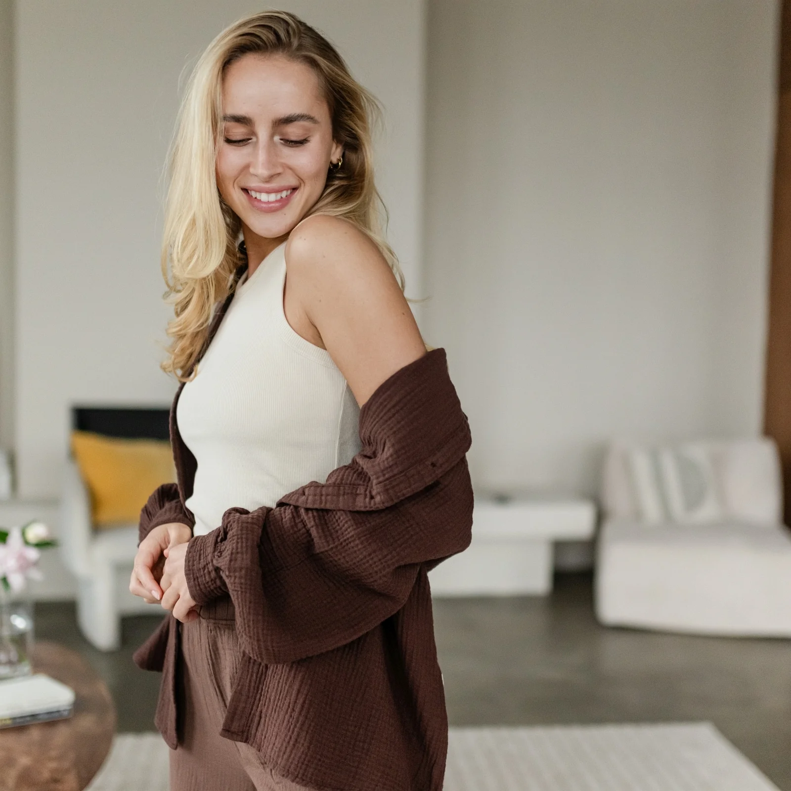 Oversize Musselin Bluse Falla - Image 20