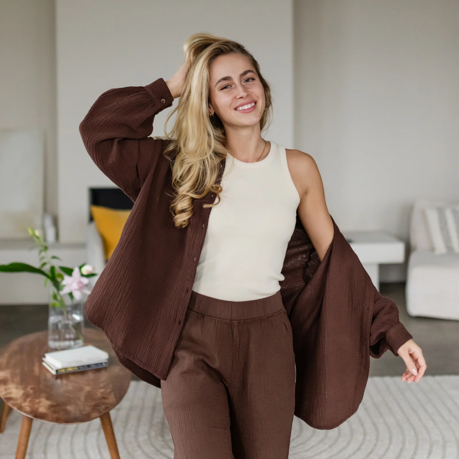 Oversize Musselin Bluse Falla - Image 3