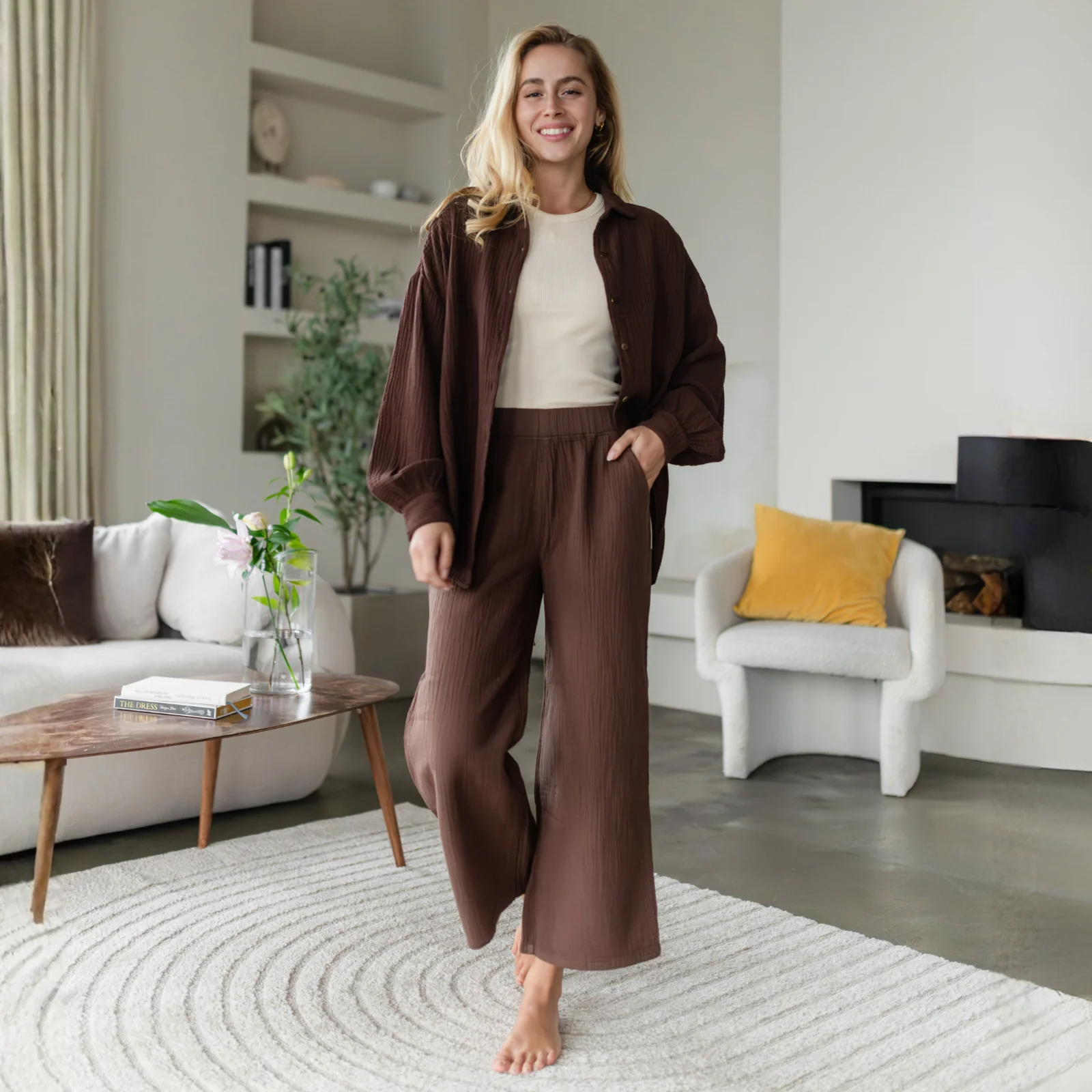 Oversize Musselin Bluse Falla - Image 6