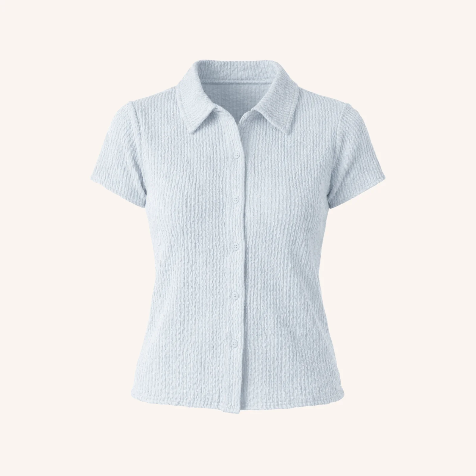 Strukturierte kurzarm Jersey Bluse Aila - Image 2